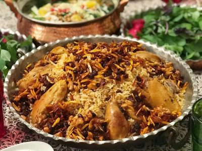بحرینی پلو با مرغ